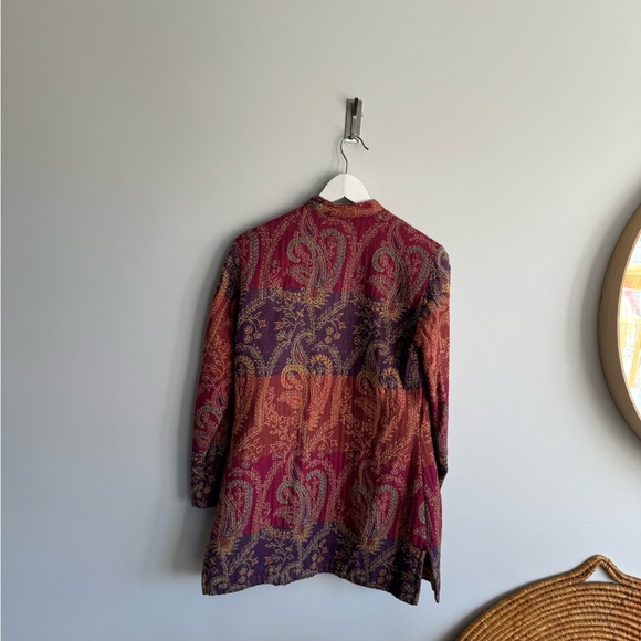 Goldwater creek Xs/small polyester quilt design long cardigan… - Picture 7 of 8